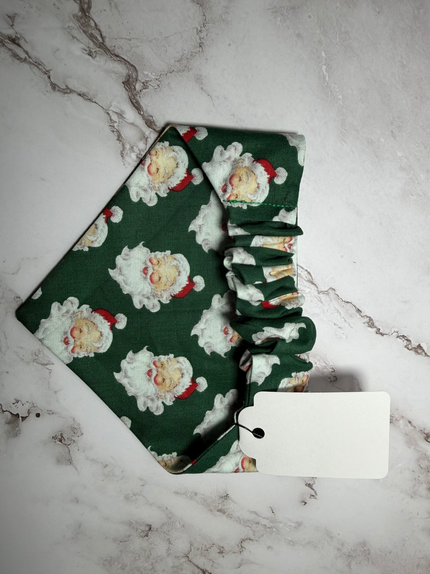 Green Santa Scrunchie Dog Bandana
