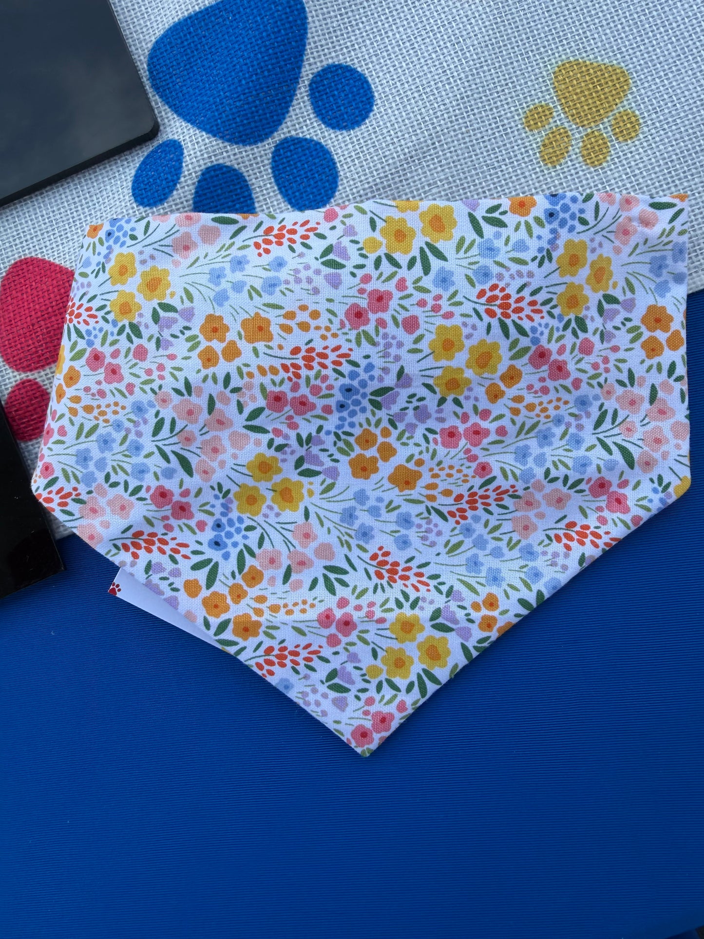 disty floral scrunchie dog bandana