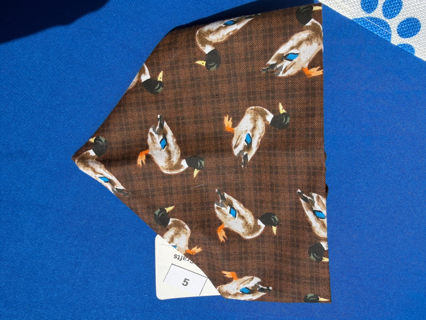 Brown Duck Scrunchie Dog Bandana