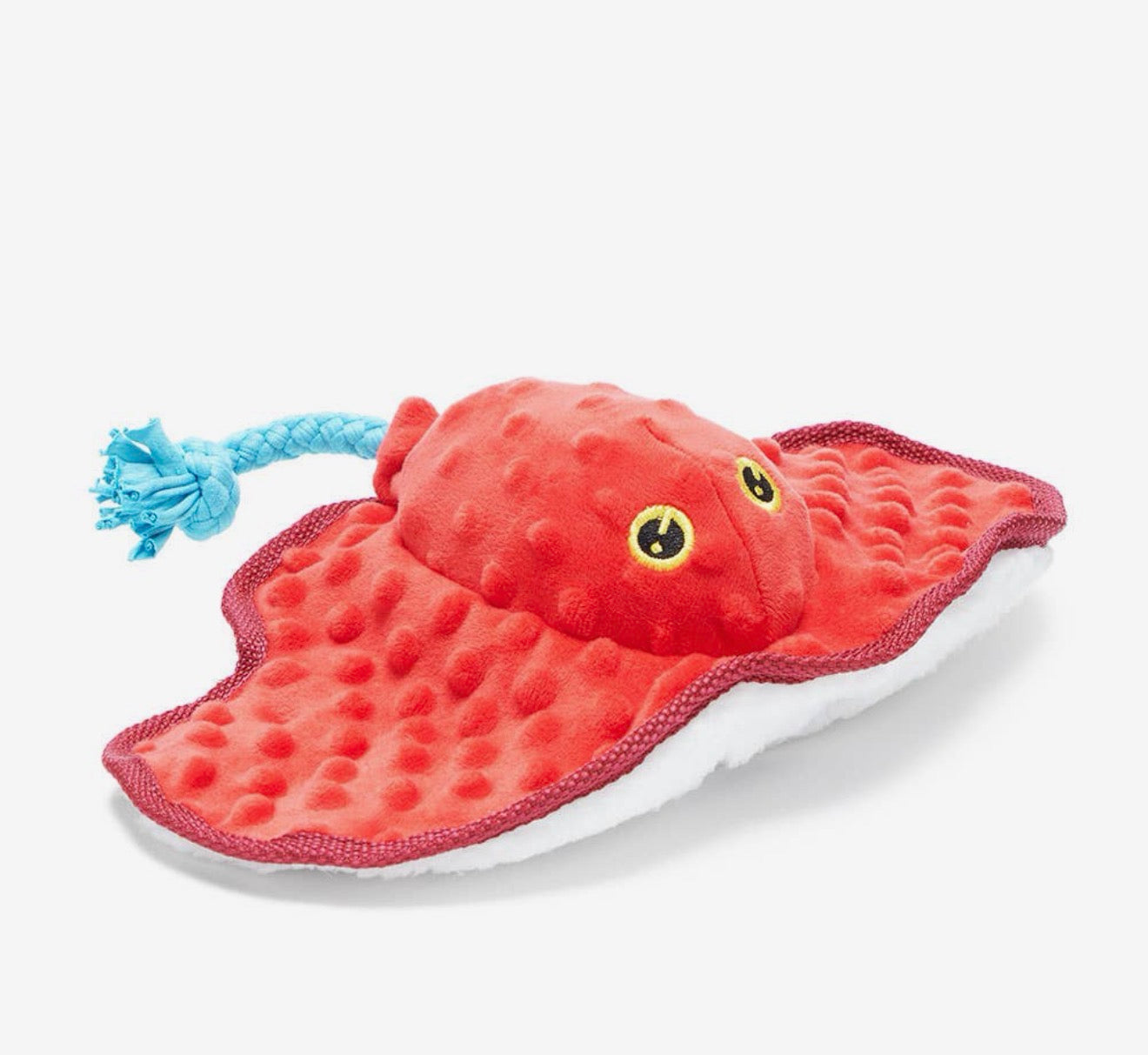 Stuffed red stingray dog toy