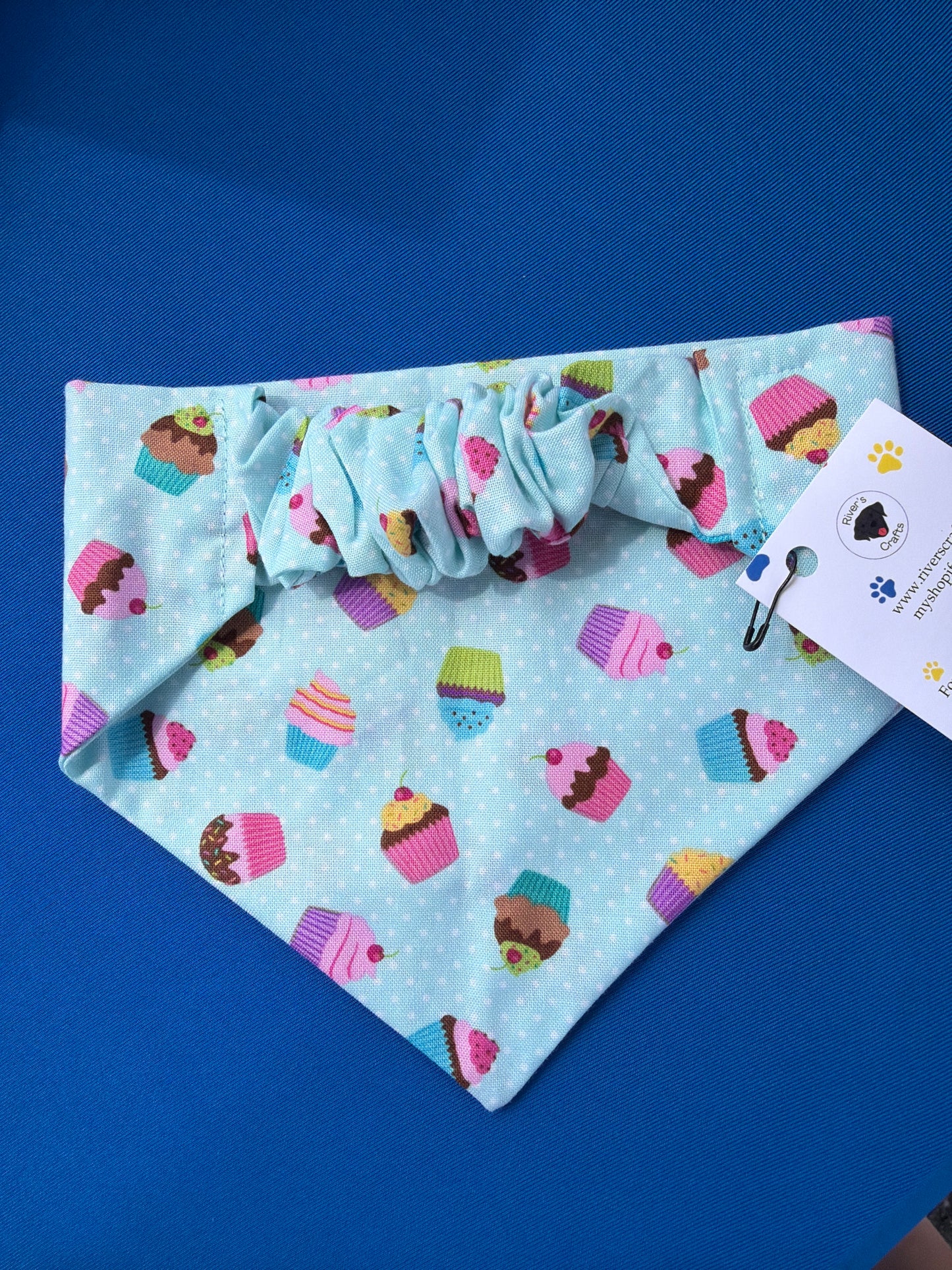 Cupcake Scrunchie dog Bandana