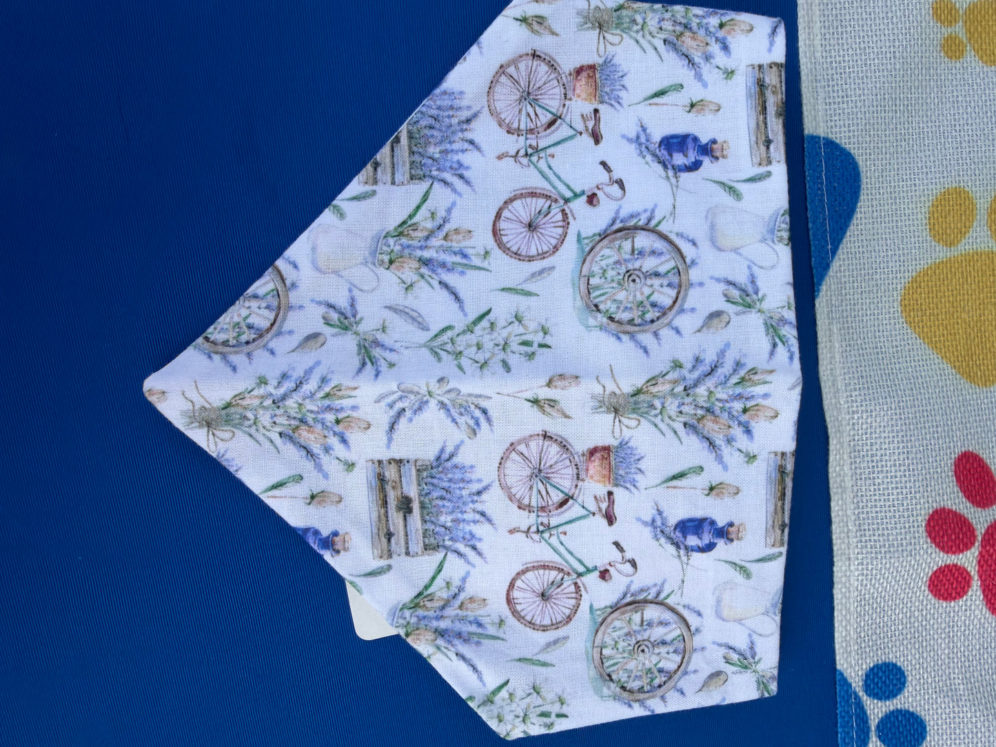 Lavender Bikes Scrunchie Dog Bandana