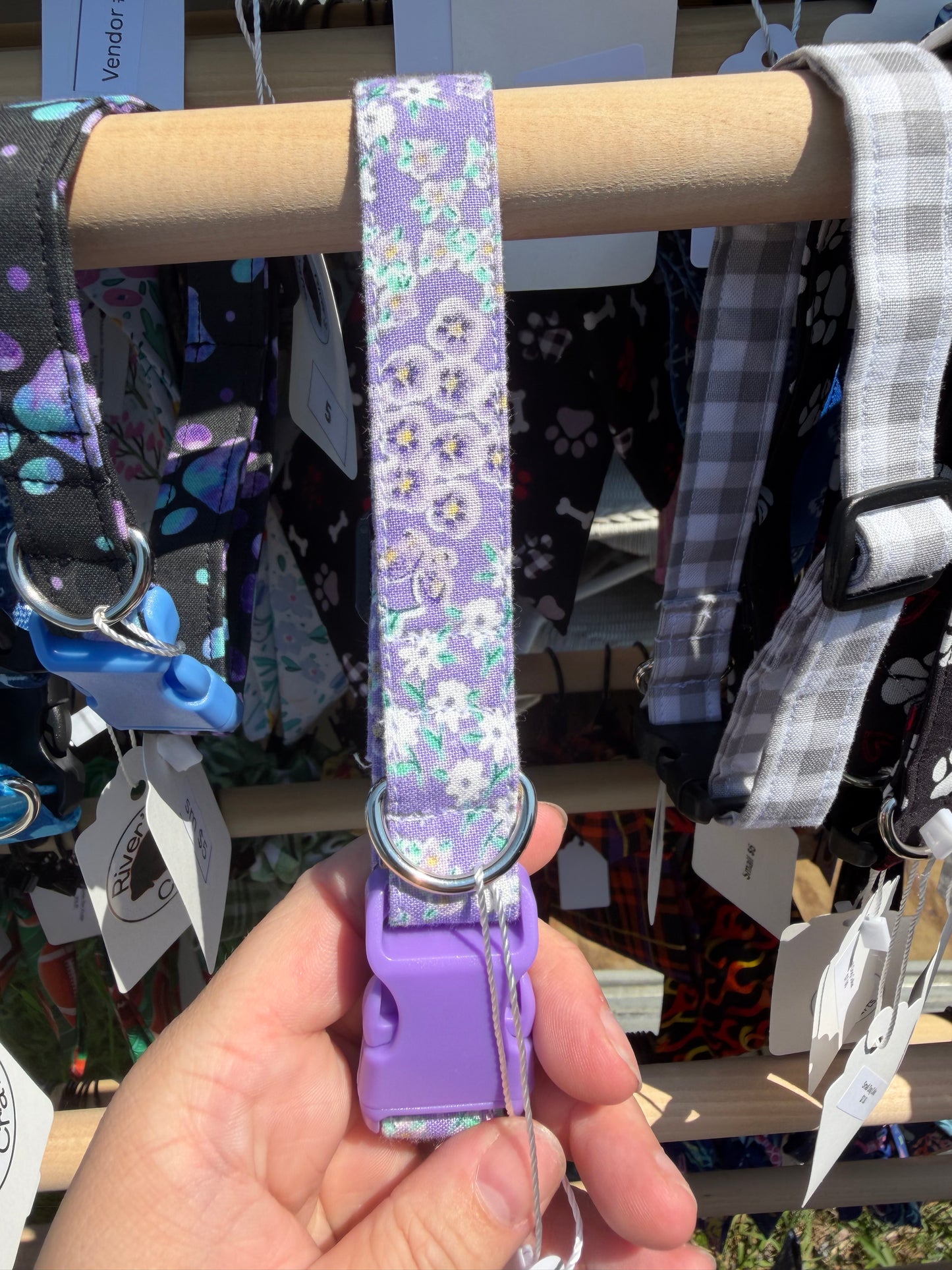 Purple Floral Dog Collar