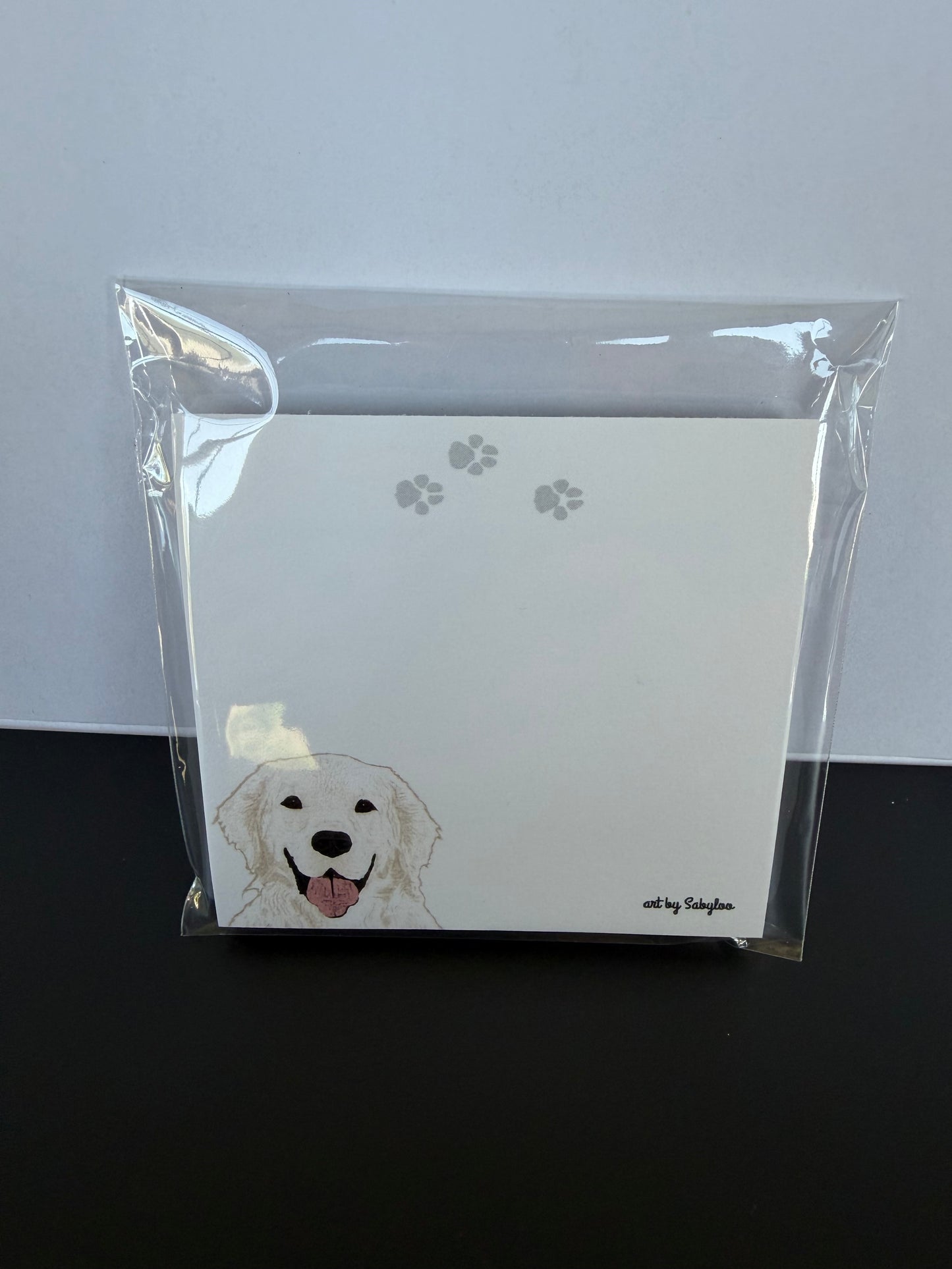 English Cream Retriever Sticky Note Pad