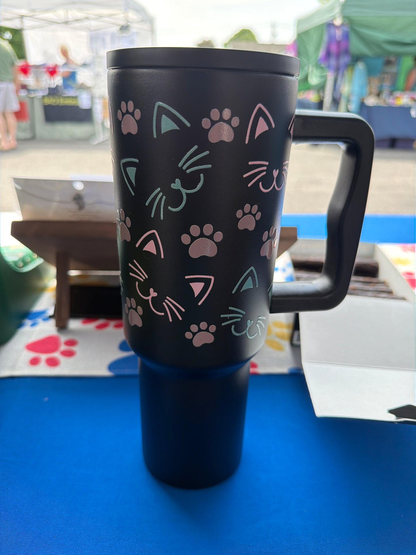 Black cat water bottle