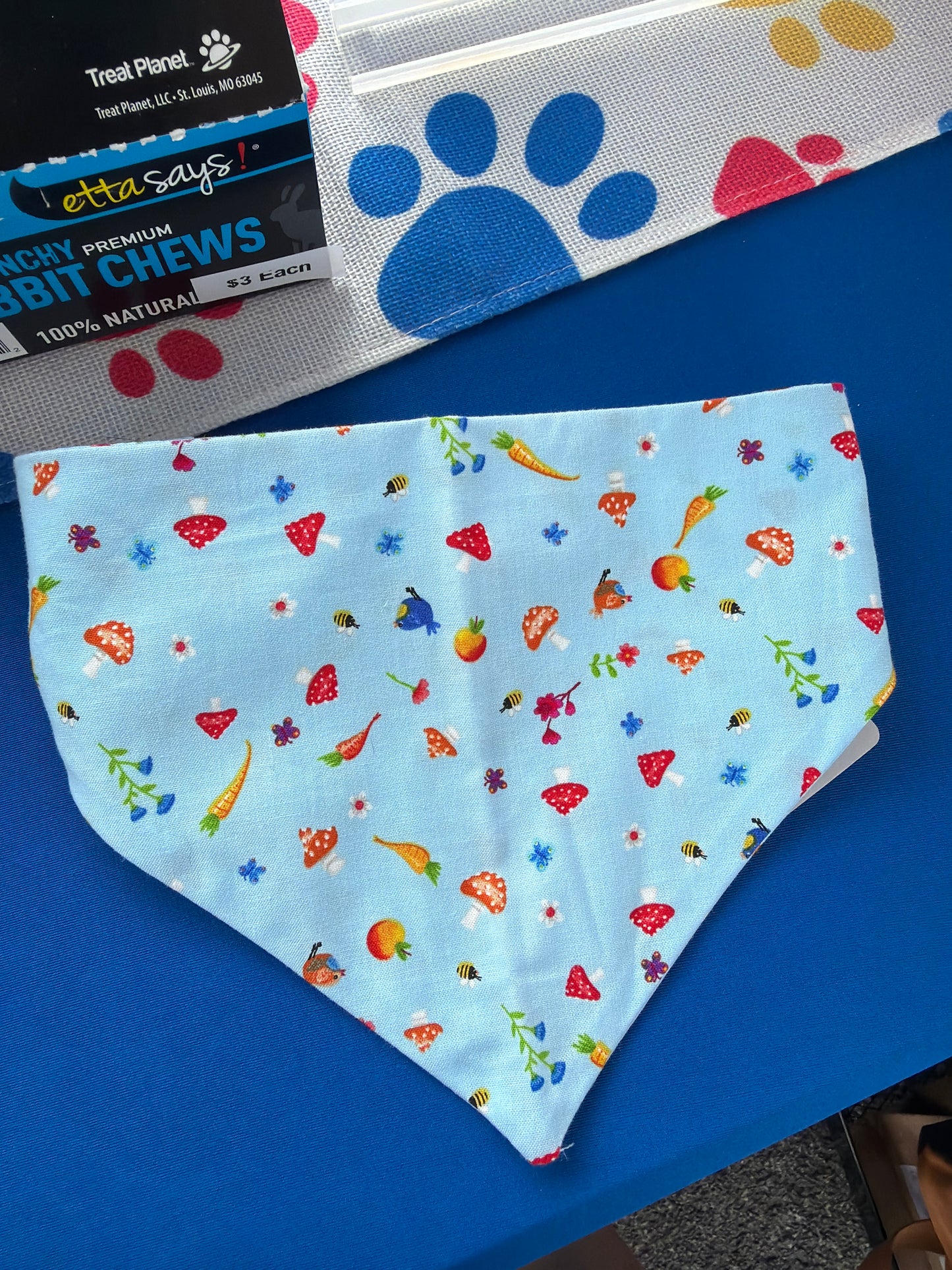Fruit and Mushroom Scrunchie Dog Bandana