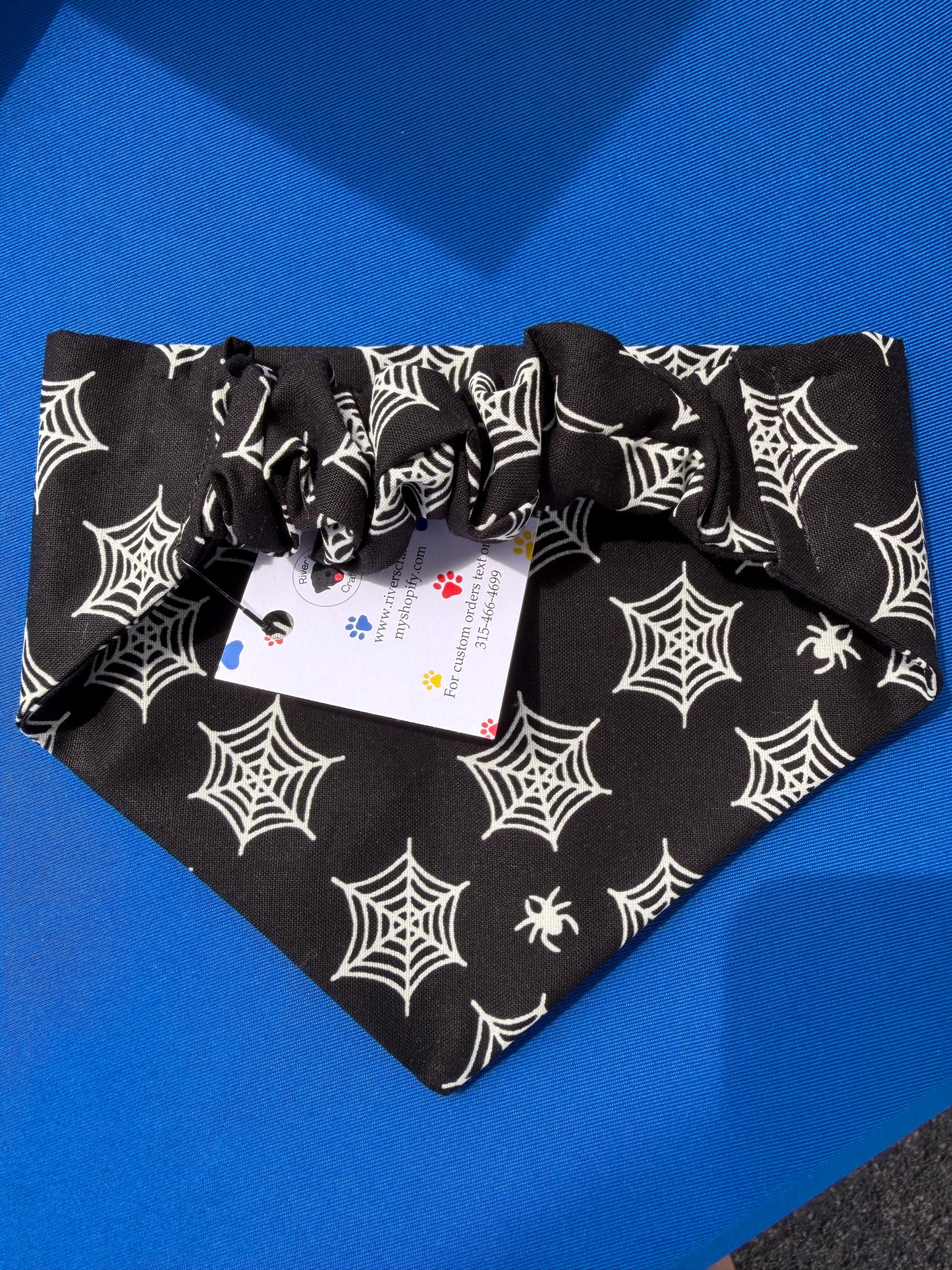 Spiderweb Scrunchie dog bandana