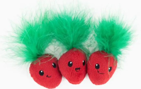 Catstages 3 pack strawberry cat toy