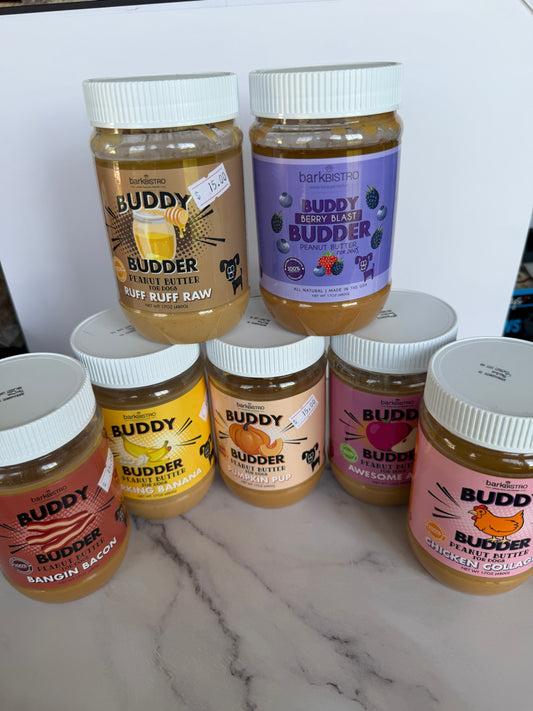 Buddy Budder Peanut Butter Jar
