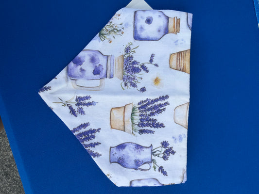 Lavender pots scrunchie dog bandana