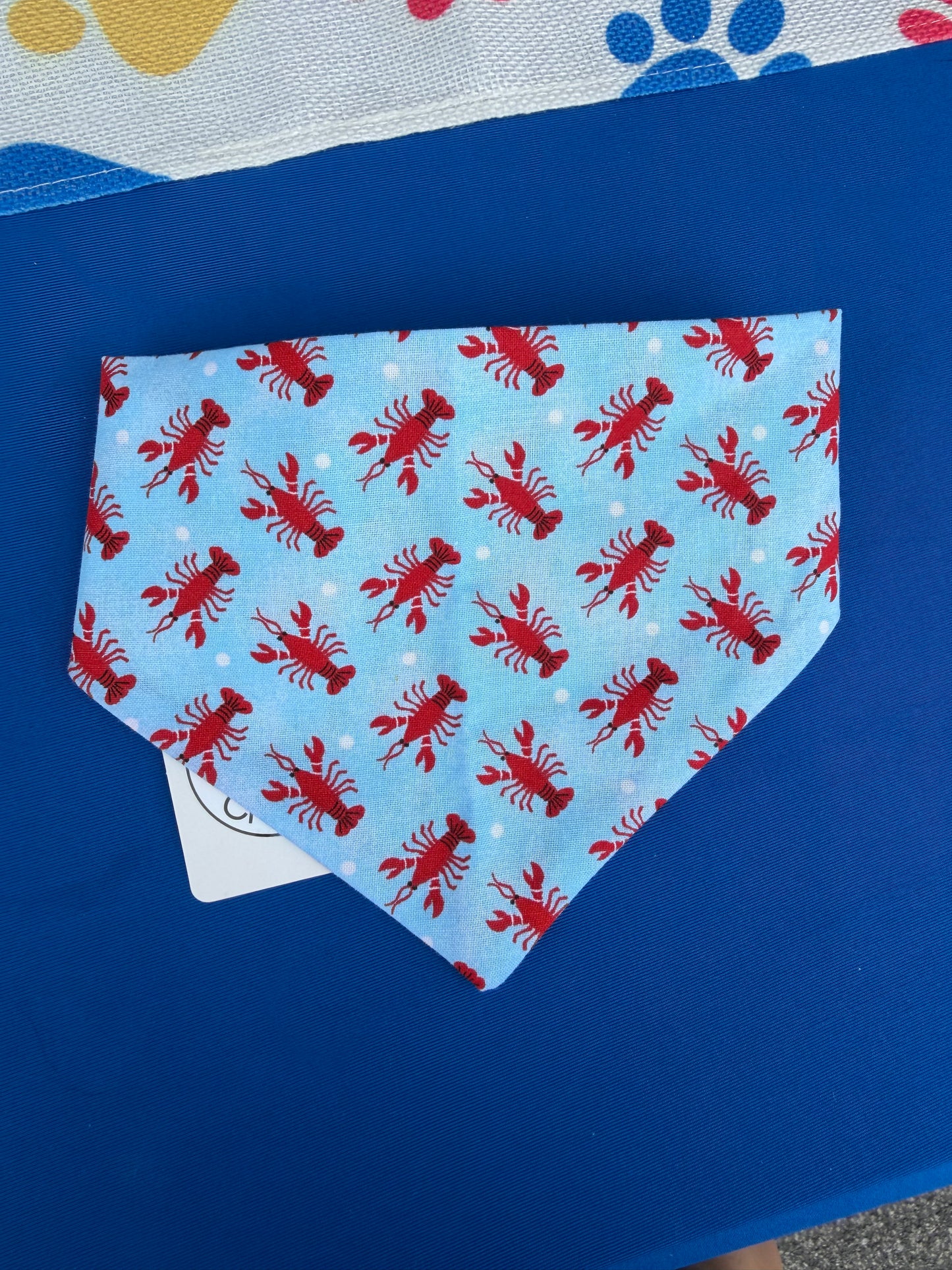Lobster Scrunchie Dog Bandana