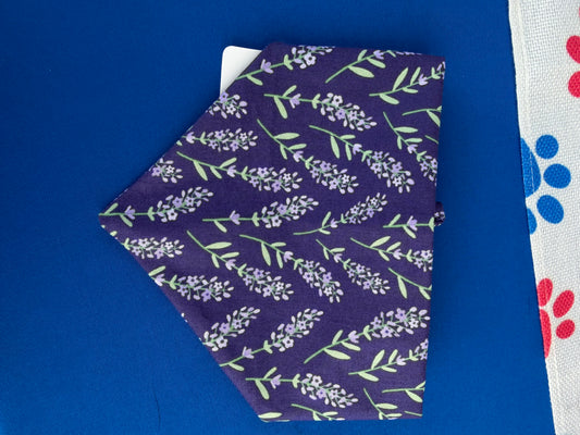 Lavender Floral Scrunchie Dog Bandana