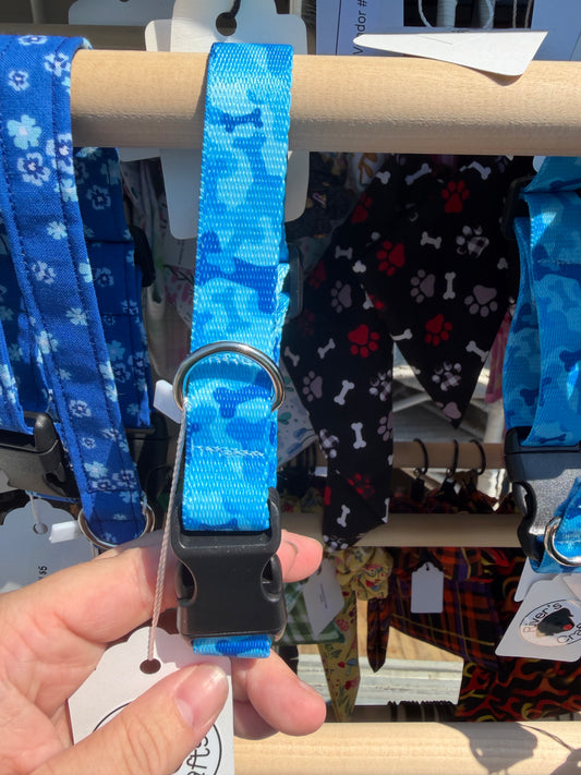 Blue Bones Nylon Webbing Collar