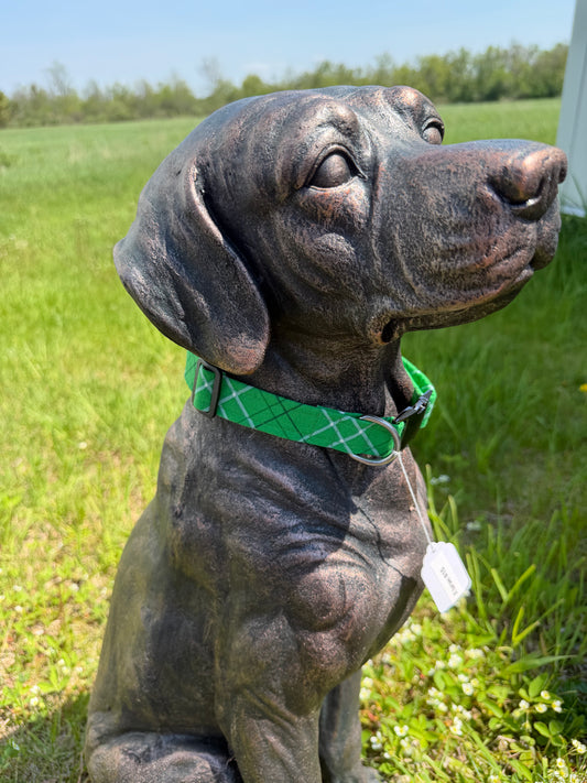 Green Plaid Collar