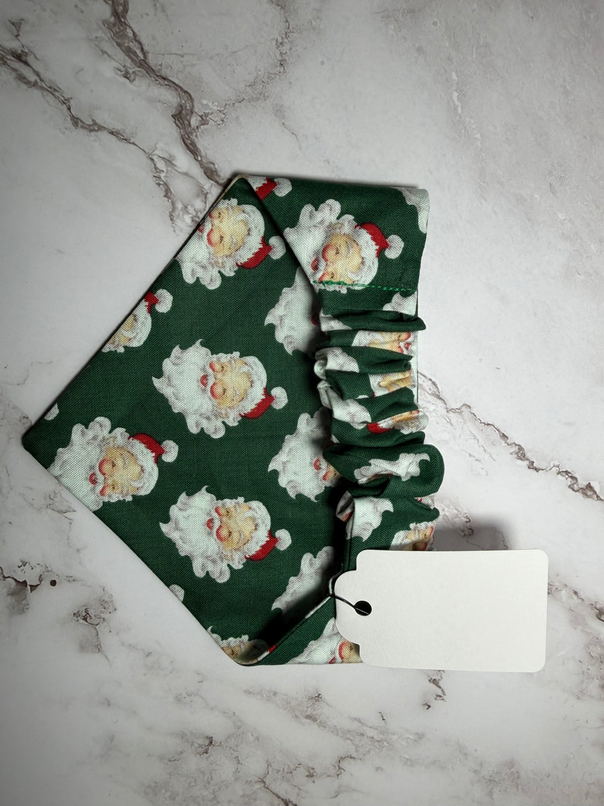 Green Santa Scrunchie Dog Bandana