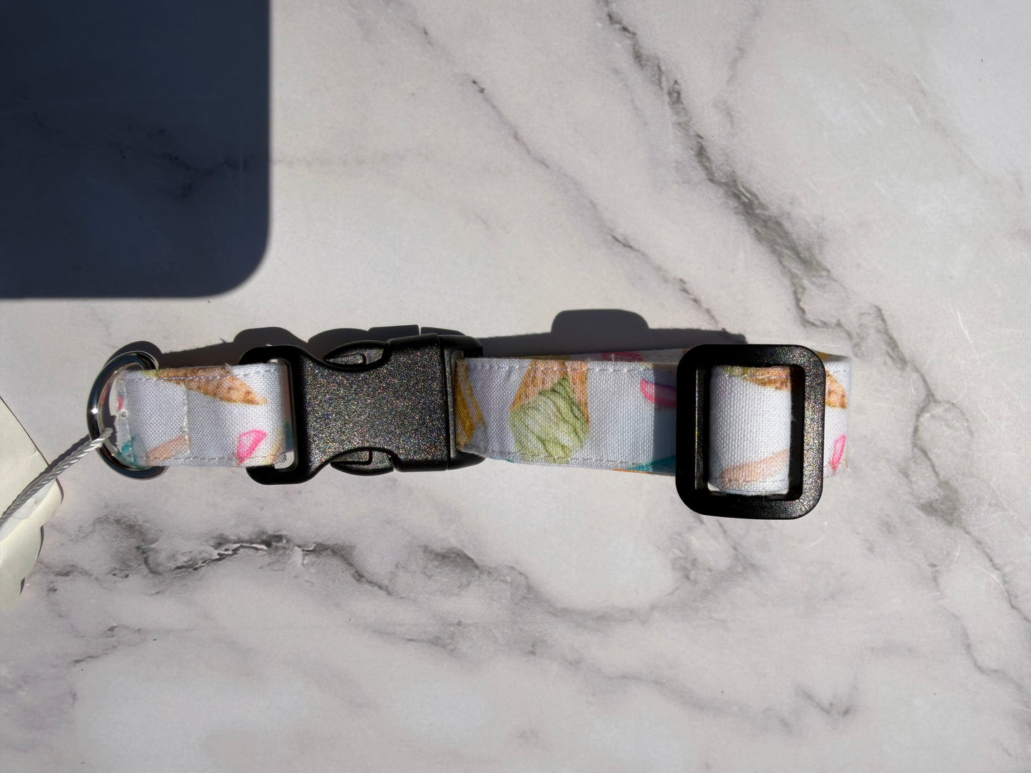 White Ice Cream dog Collar
