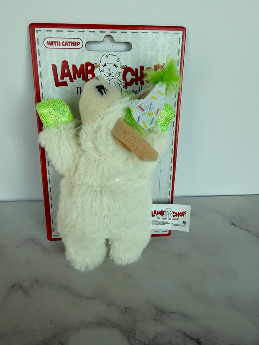 Lamb chop catnip cat toy