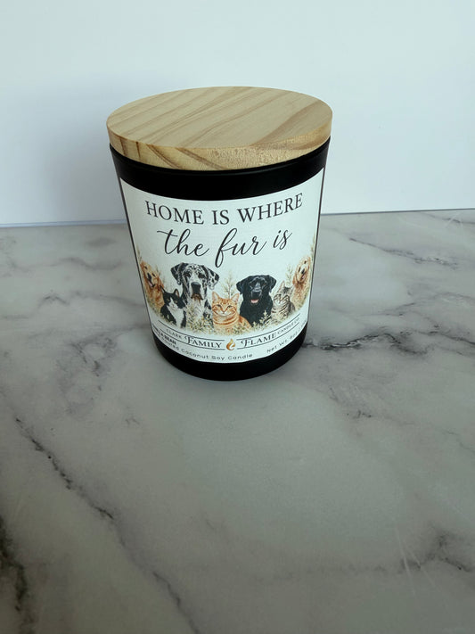 Home is where the fur is vanilla candle