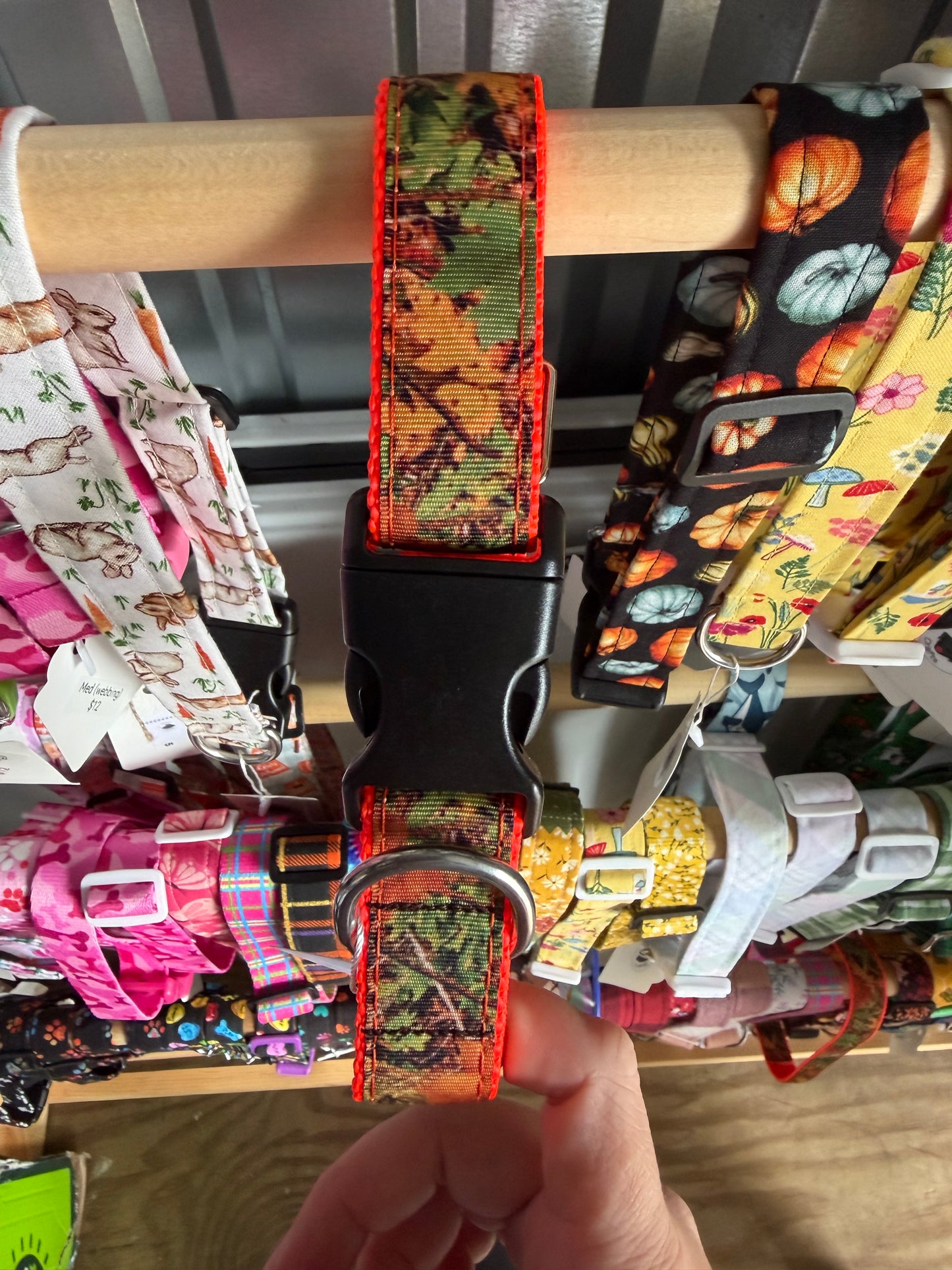 Orange Camo dog collar