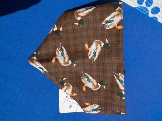 Brown Duck Scrunchie Dog Bandana
