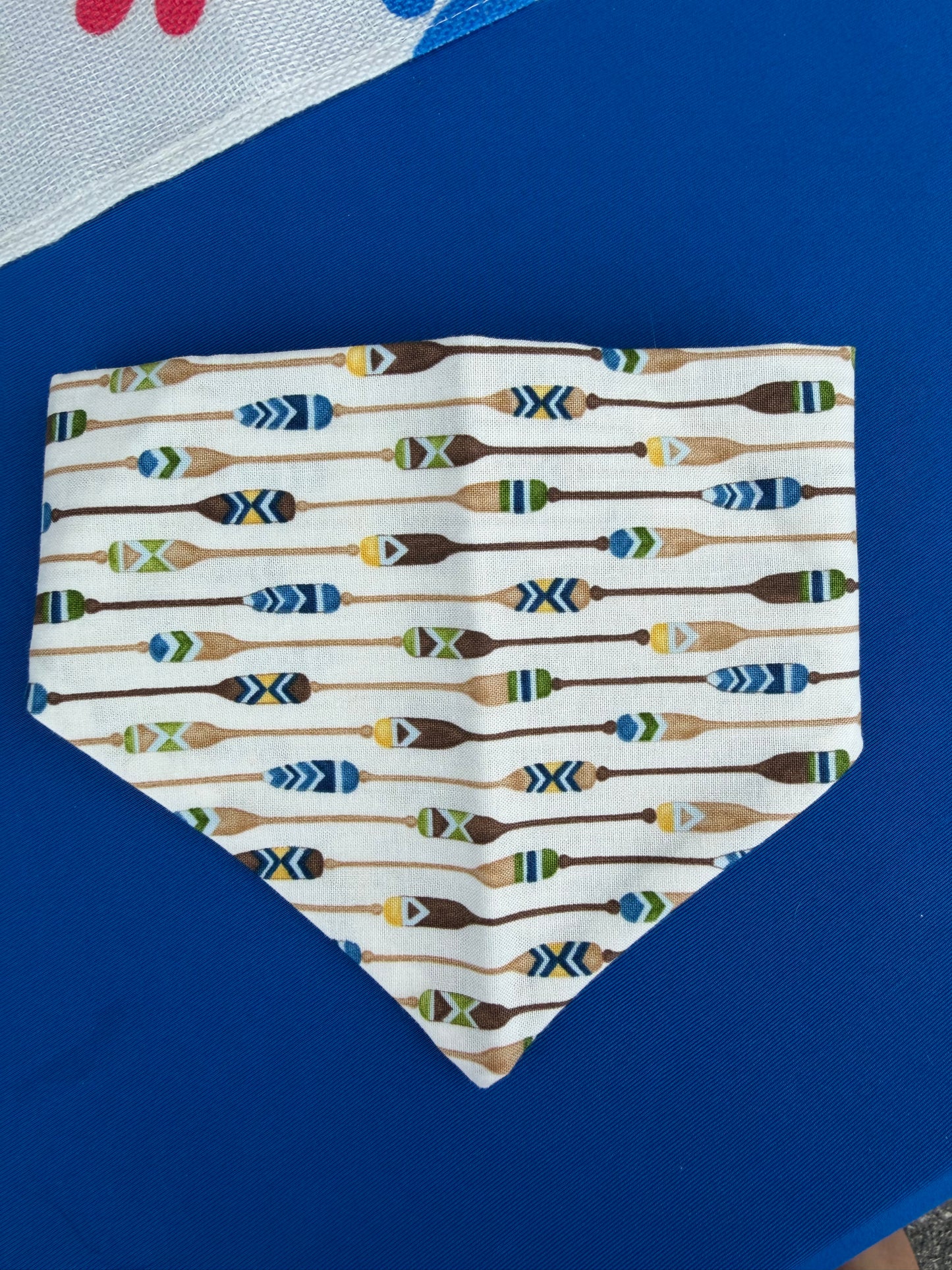 White Oar Scrunchie Dog Bandana