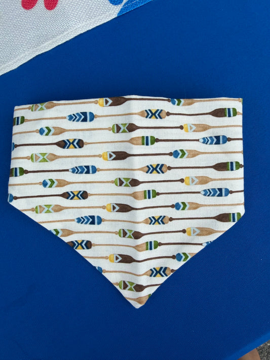 White Oar Scrunchie Dog Bandana