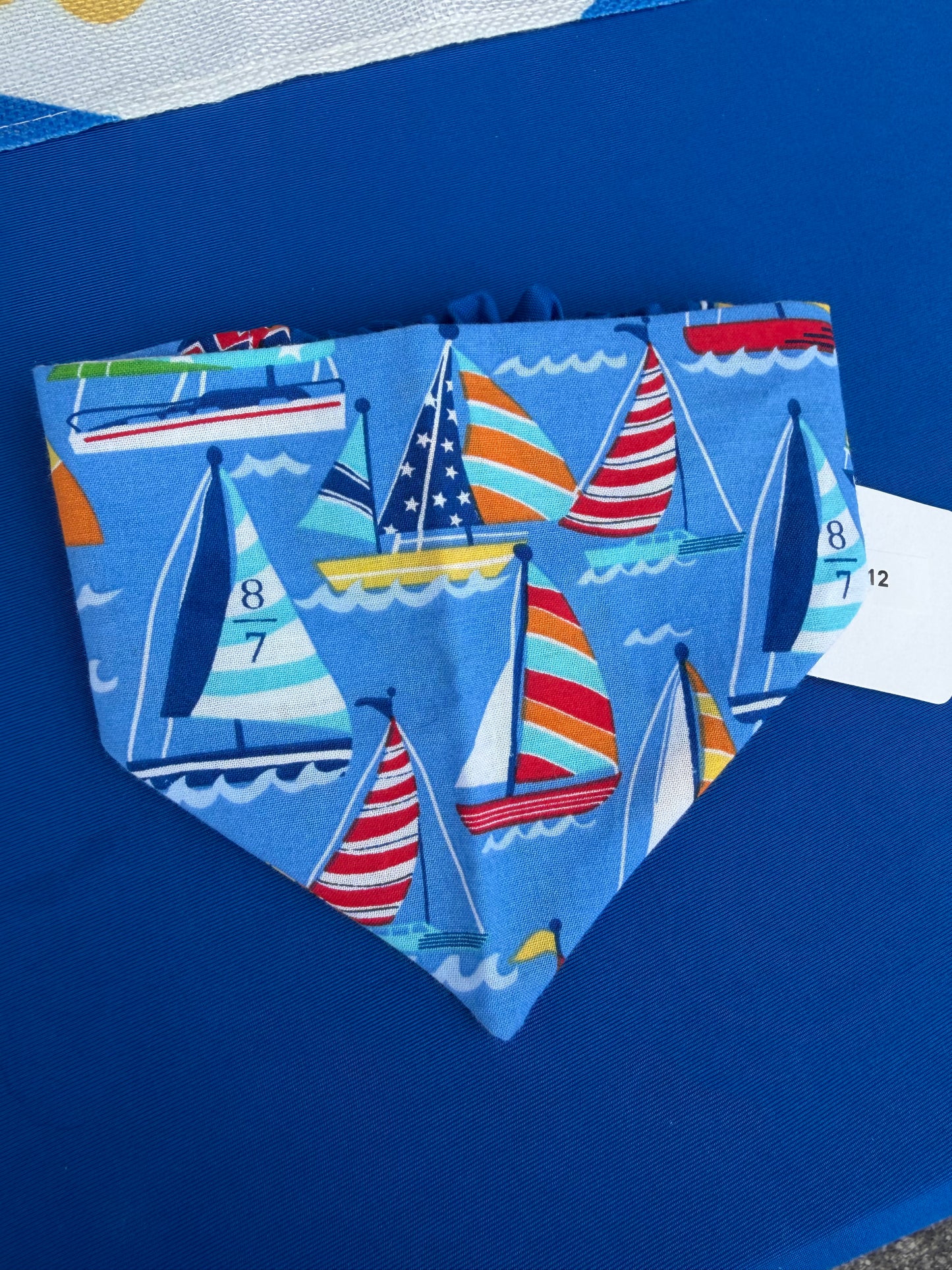 Sailboat Scrunchie Dog Bandana