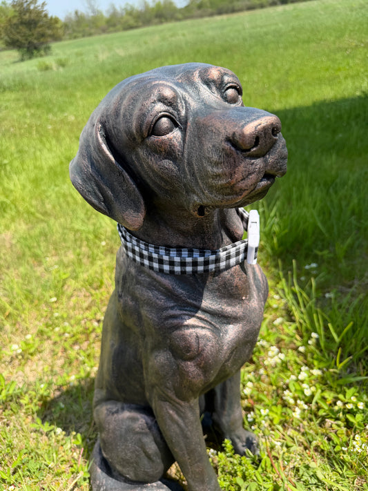 Black Plaid Dog Collar