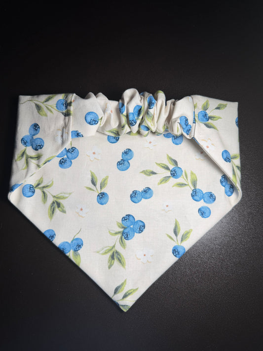 Blueberry scrunchie dog bandana