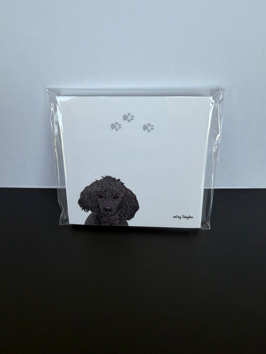 Poodle sticky note