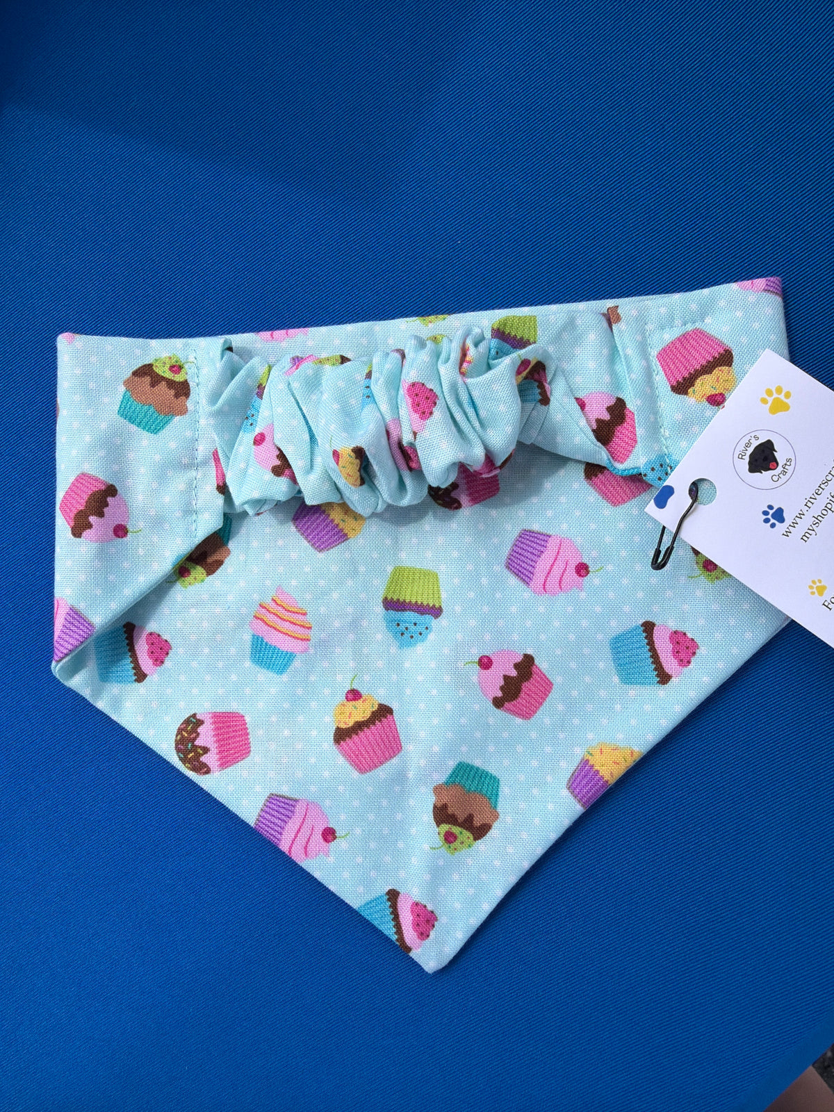 Cupcake Scrunchie dog Bandana