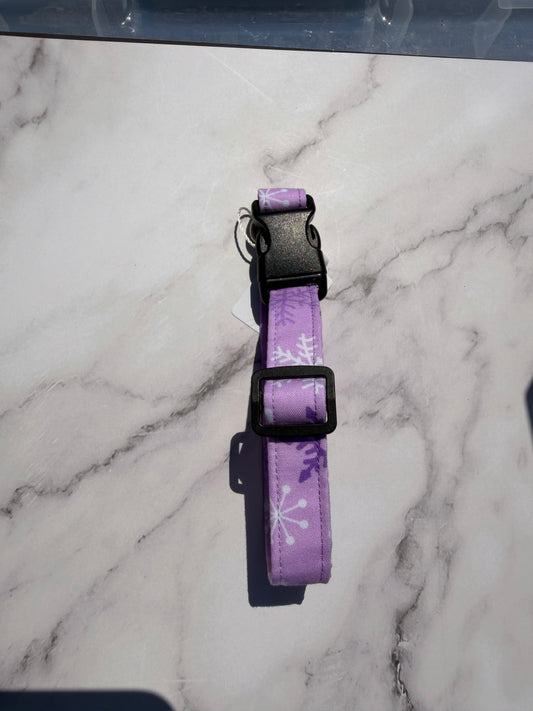Purple Snowflake dog Collar