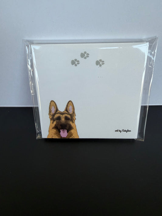 German Shepherd Sticky Note Pad