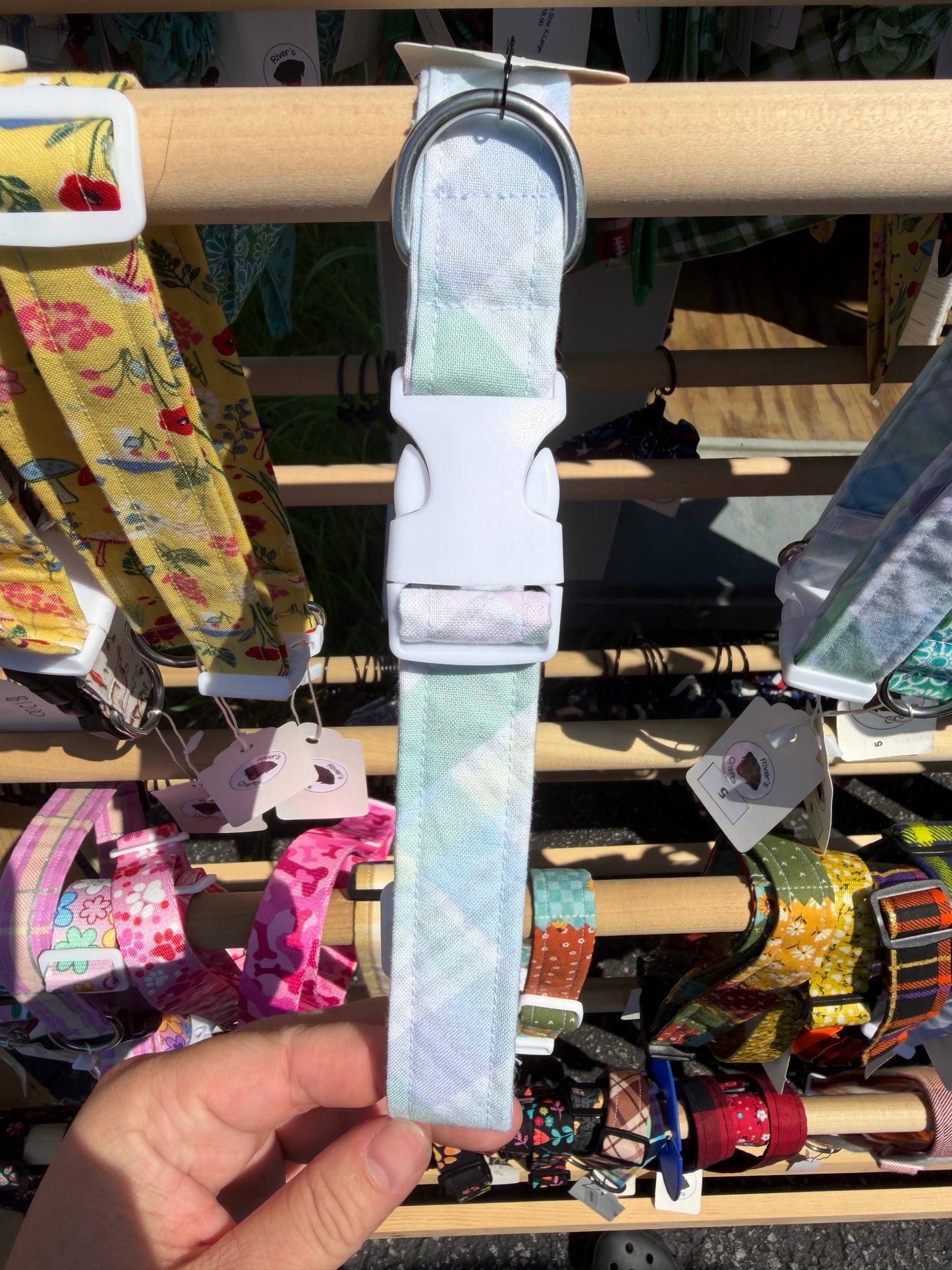 Pastel Plaid Dog Collar