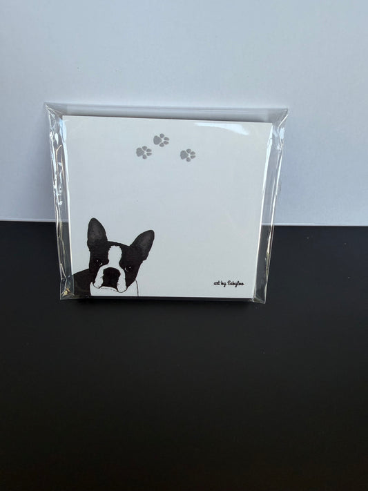 Boston Terrier Sticky Note Pad