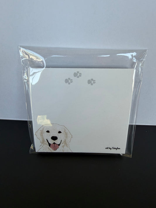 English Cream Retriever Sticky Note Pad