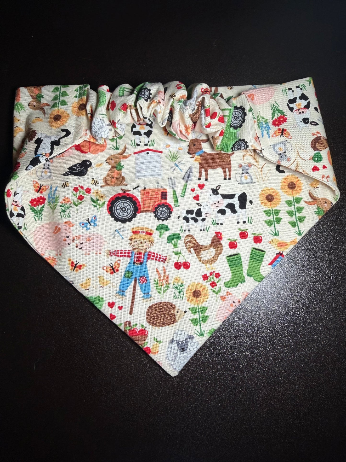 Farm scrunchie dog bandana