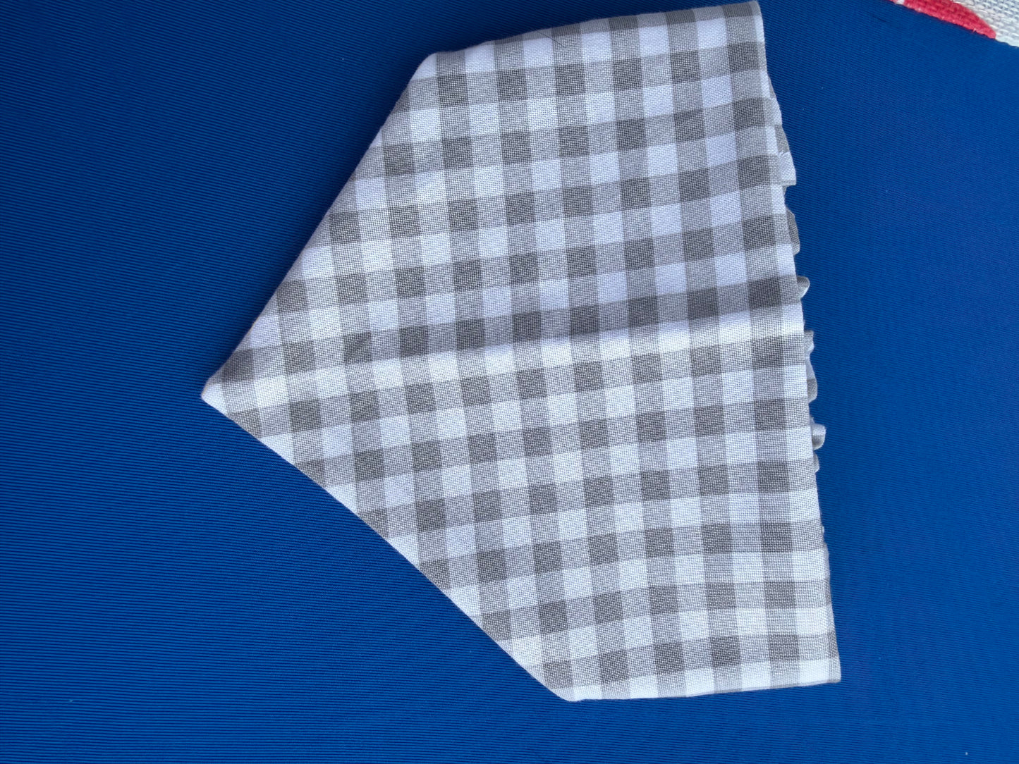 Gray Plaid Scrunchie Dog Bandana