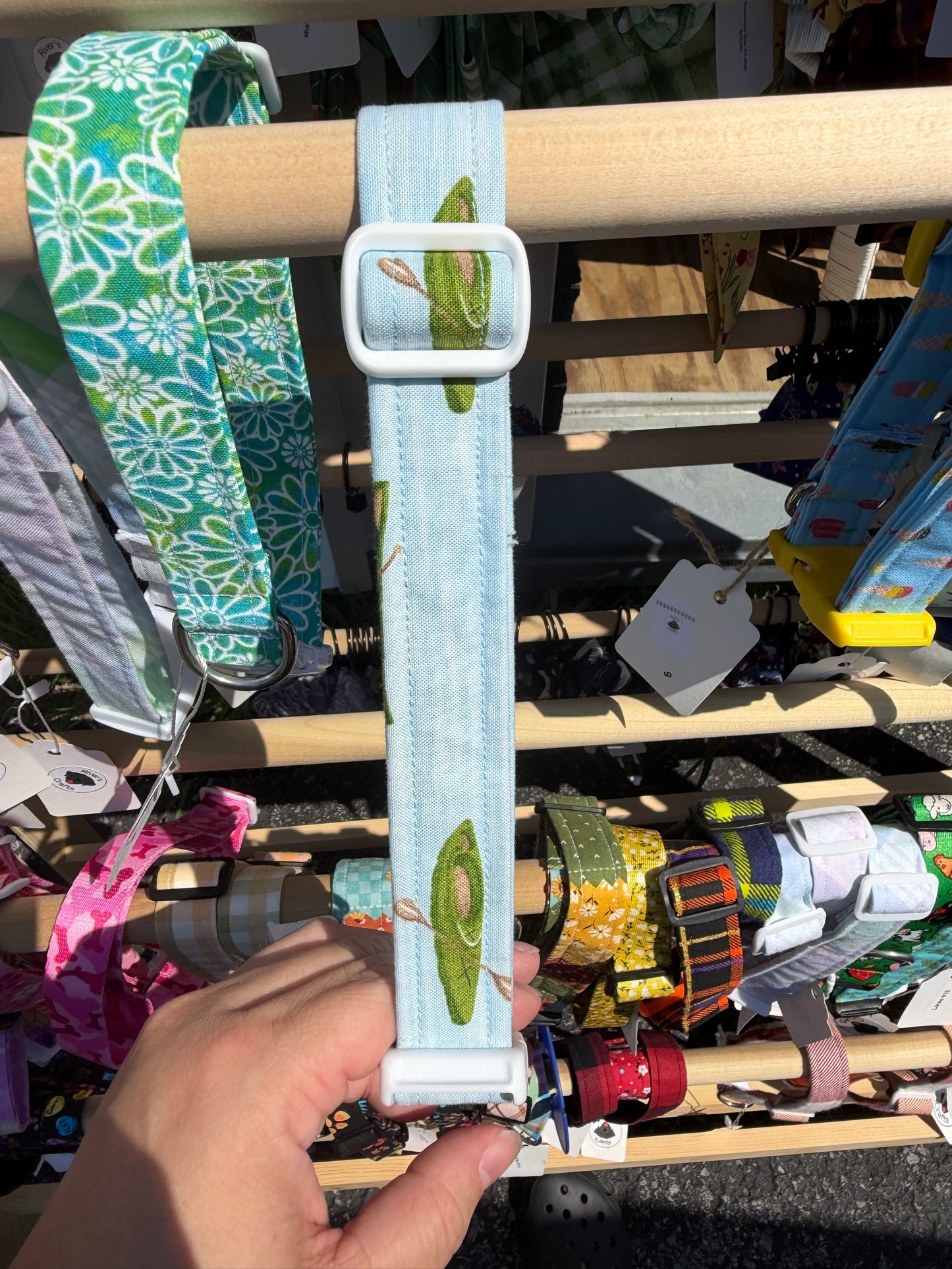 Light Blue Kayak Dog Collar