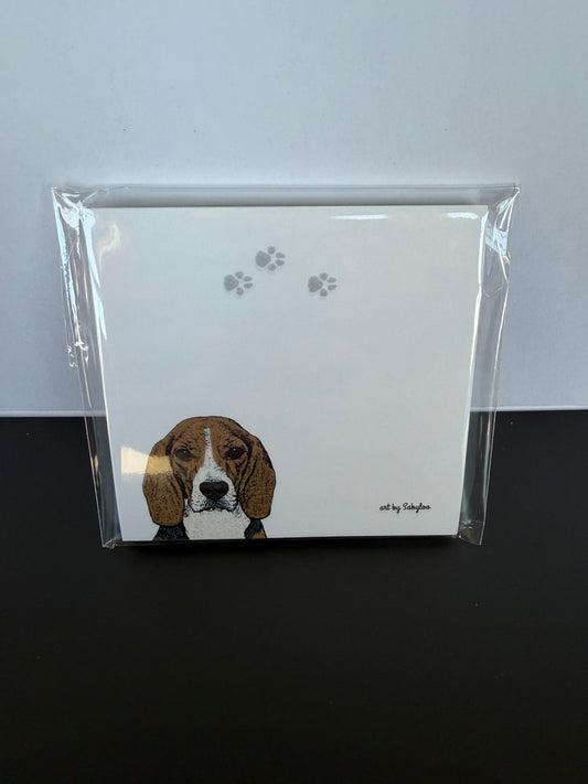 Beagle Sticky Note Pad