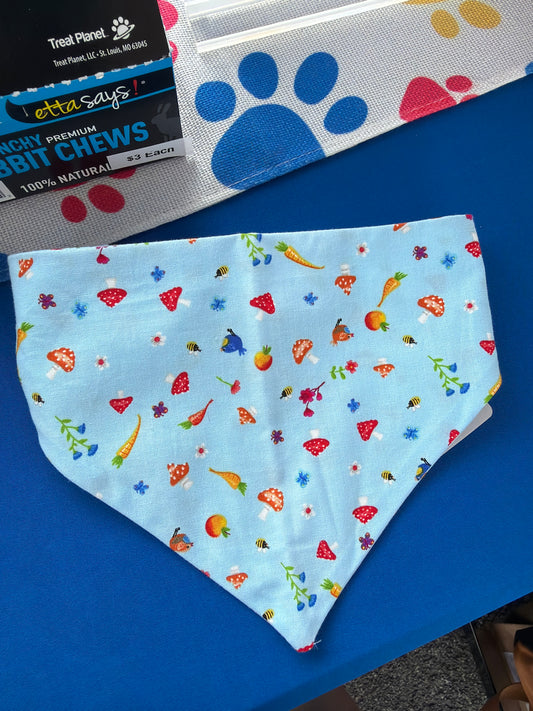 Fruit and Mushroom Scrunchie Dog Bandana