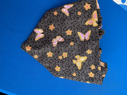 Shimmer Butterflies Scrunchie Dog Bandana