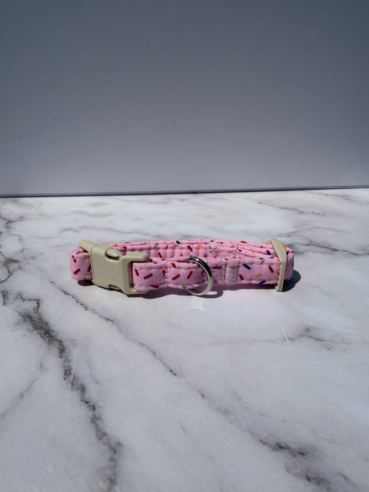 Light Pink Sprinkle Dog Collar