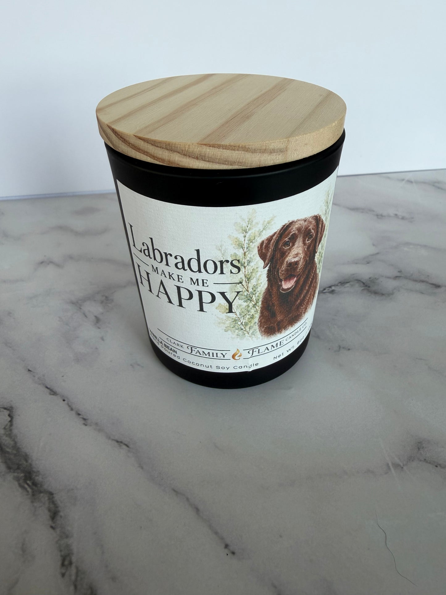 Labradors Make Me Happy Vanilla Candle