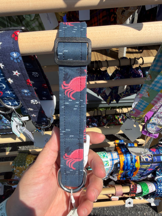 Navy Blue Crab Dog Collar