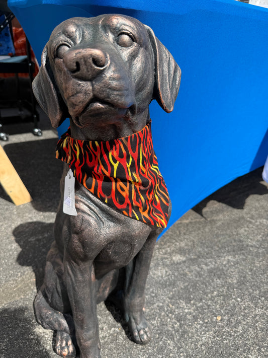 Flame Dog Scrunchie Bandana