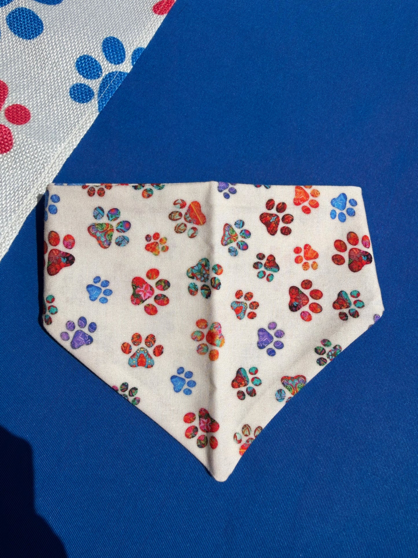 Cream Aztec Scrunchie Dog Bandana