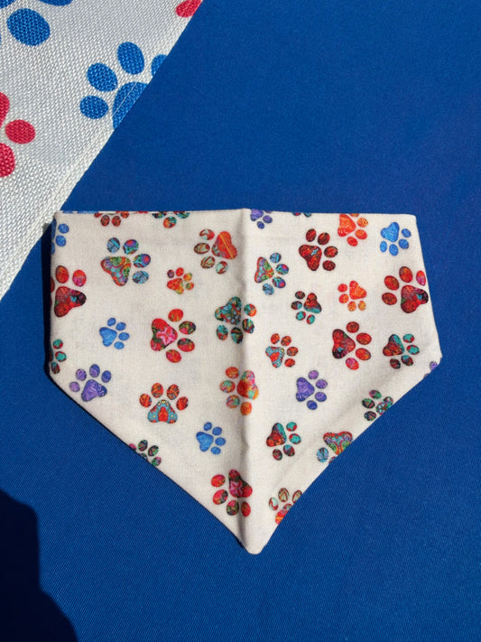 Cream Aztec Scrunchie Dog Bandana