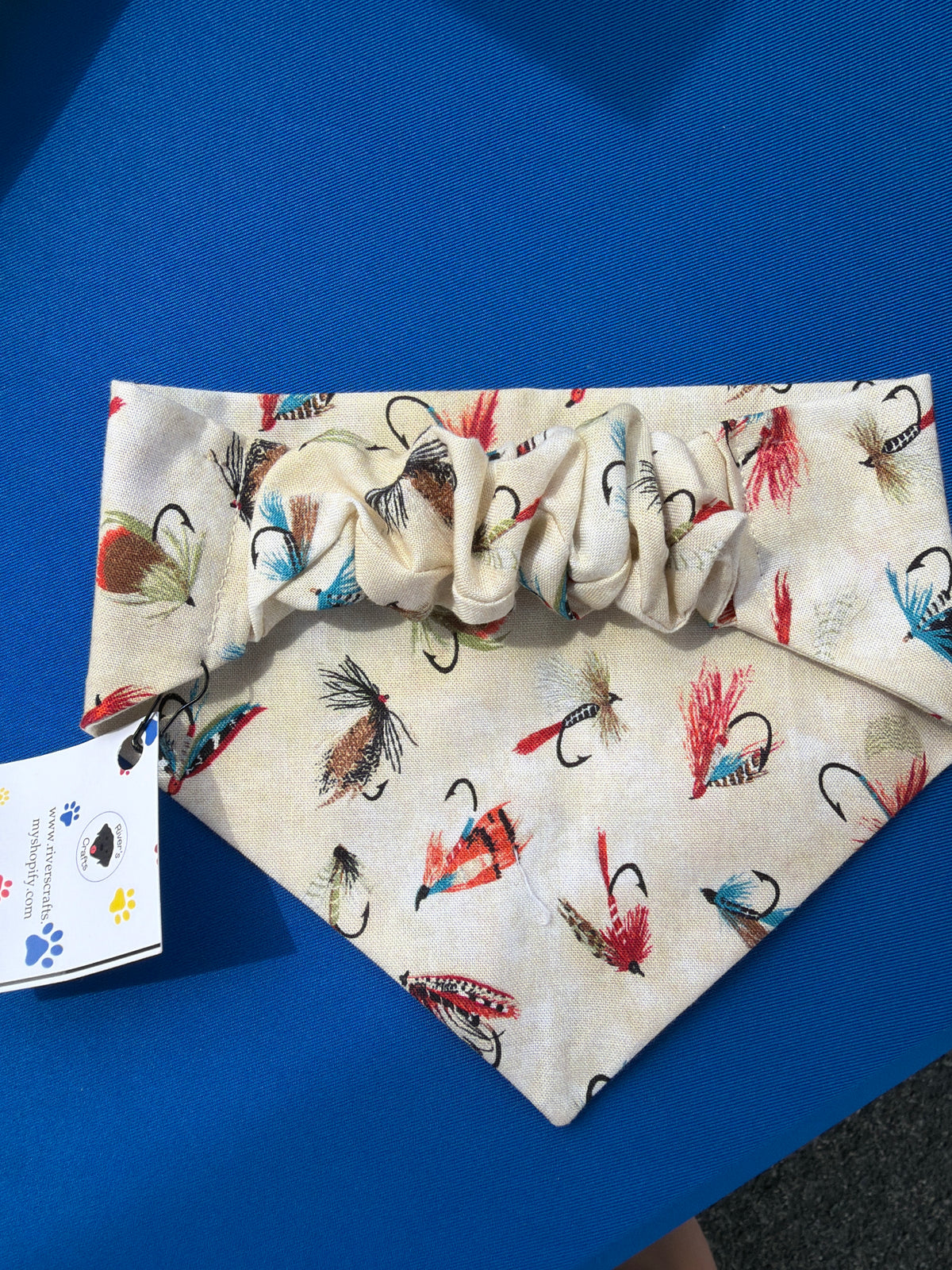 Fishing Lure Scrunchie dog Bandana