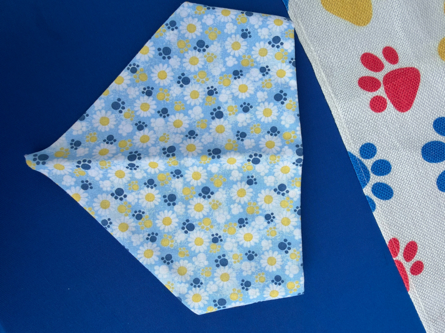 Blue Daisy Scrunchie Dog bandana
